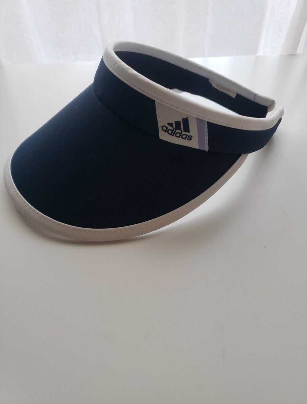Adidas Navy Visor with White Trim
